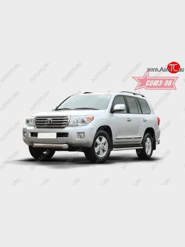 Защита переднего бампера одинарная Souz-96 (d100) Toyota Land Cruiser  200 (2007-2012) дорестайлинг