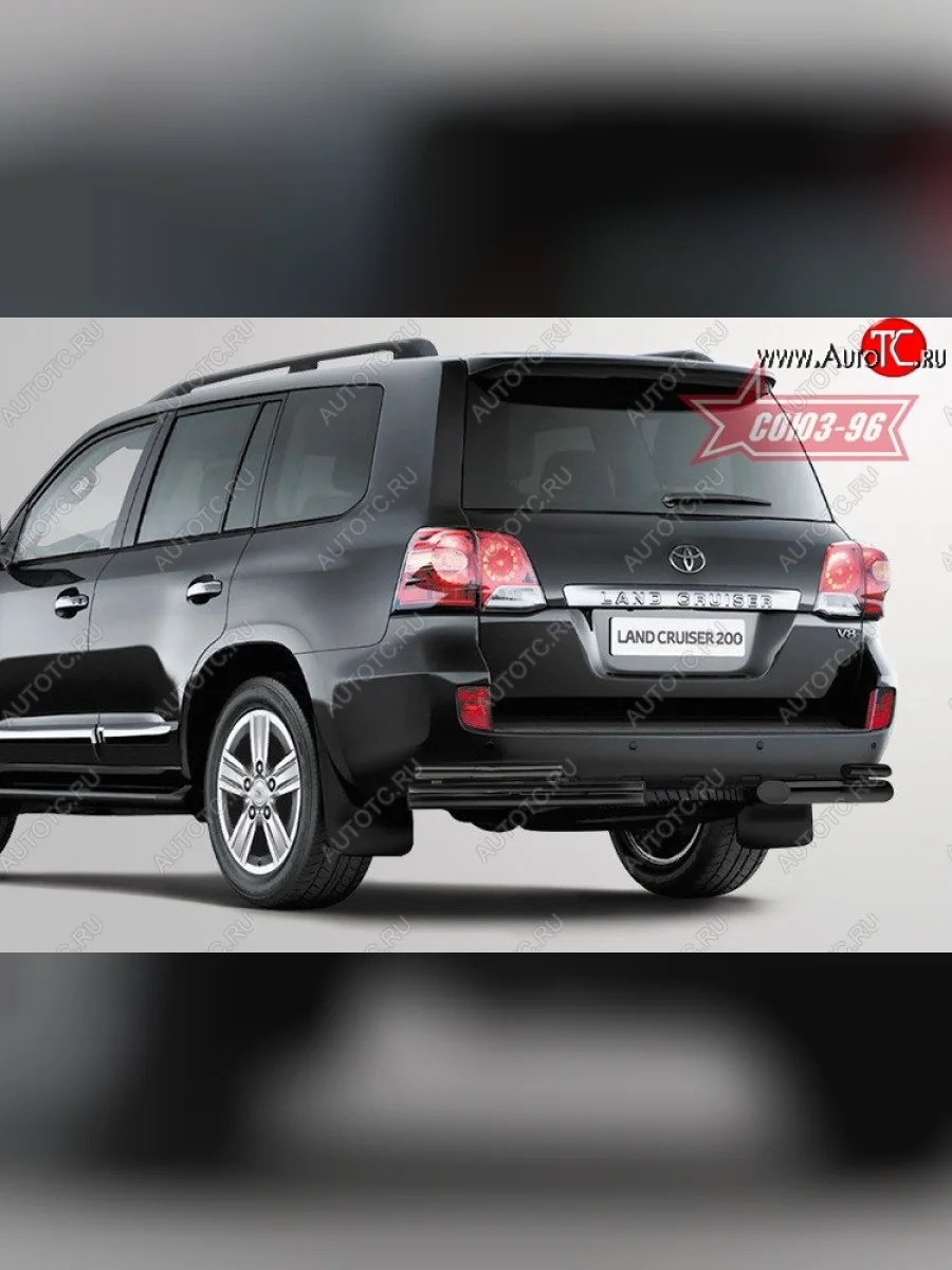 Защита заднего бампера из двойных боковых уголков Souz-96 (d76/42)  Toyota Land Cruiser (2012-2015) 200  в Керчи Республика Крым