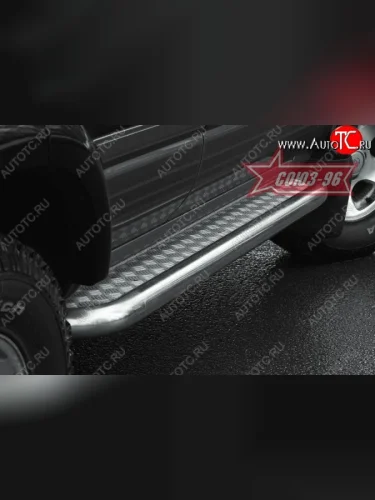 Защита порогов с листом Souz-96 (d76). Toyota Land Cruiser  80 (1989-1997)