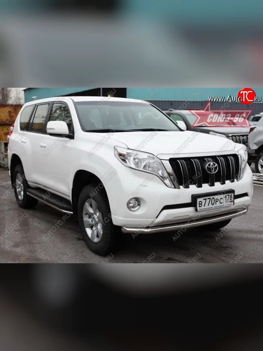 Защита переднего бампера одинарная Souz-96 (d60)  Toyota Land Cruiser Prado (2013-2017) J150  в Самаре Самарской области