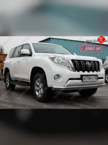 Защита переднего бампера двойная Souz-96 (d60/60). Toyota Land Cruiser Prado  J150 (2013-2017) 1-ый рестайлинг
