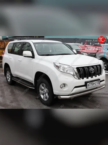 Защита переднего бампера одинарная Souz-96 (d76) Toyota Land Cruiser Prado  J150 (2013-2017) 1-ый рестайлинг
