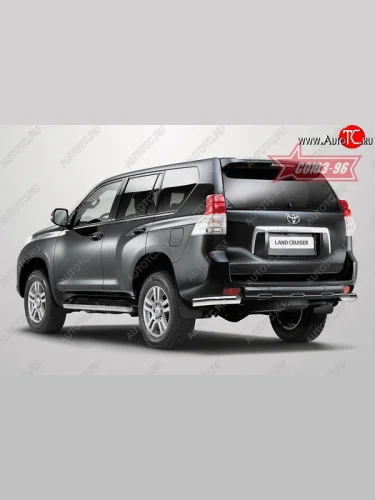 Защита заднего бампера из боковых уголков (d76) Souz-96 Toyota Land Cruiser Prado  J150 (2009-2013) дорестайлинг
