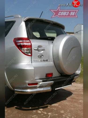 Защита заднего бампера из боковых уголков Souz-96 (d76) Toyota RAV4  XA30 (2010-2013) 5 дв. удлиненный 2-ой рестайлинг
