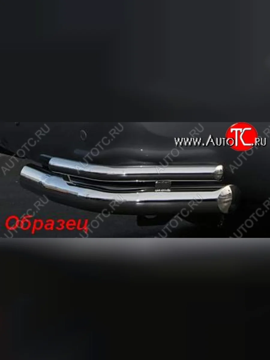 Защита заднего бампера из двойных боковых уголков Souz-96 (d76/42) Toyota RAV4 XA30 5 дв. удлиненный 2-ой рестайлинг (2010-2013)  в Самаре Самарской области