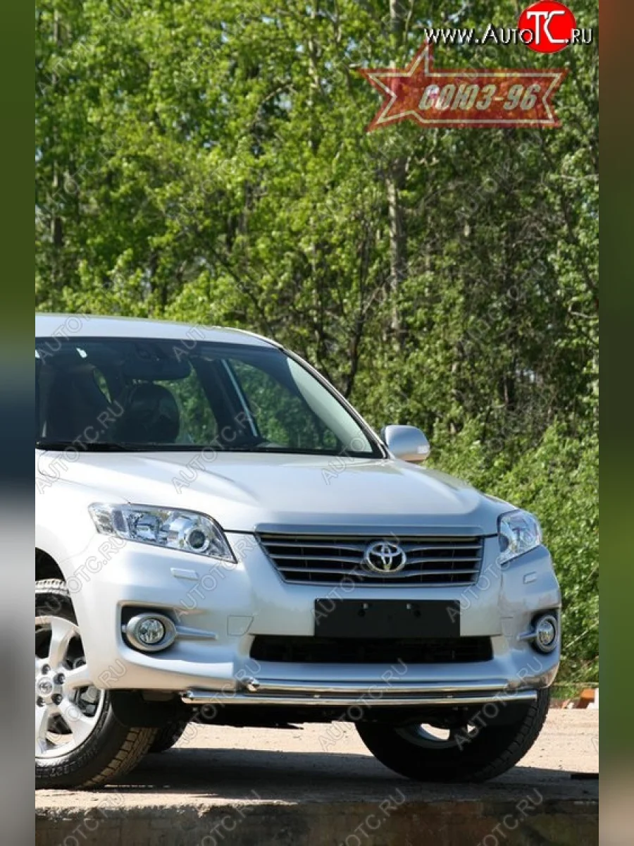 Защита переднего бампера двойная Souz-96 (d42/42) Toyota RAV4 XA30 5 дв. удлиненный 2-ой рестайлинг (2010-2013)  в Перми Пермском крае