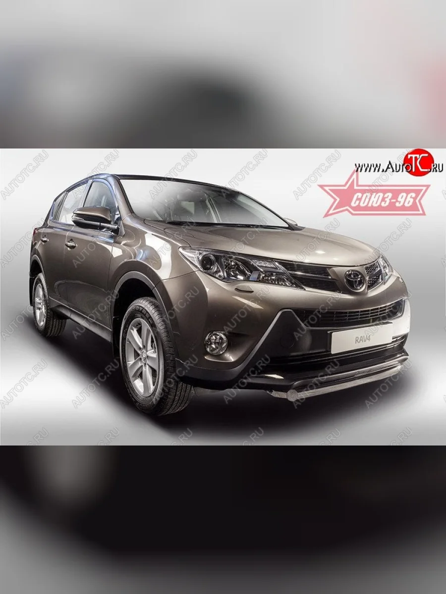 Защита переднего бампера одинарная из овальной трубы Souz-96 (d75x42) Toyota RAV4 XA40 5 дв. дорестайлинг (2012-2015)  в Керчи Республика Крым