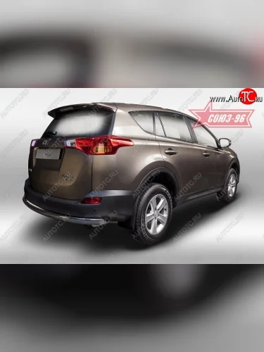 Защита заднего бампера Souz-96 (овал 75х42) Toyota RAV4 XA40 5 дв. дорестайлинг (2012-2015)