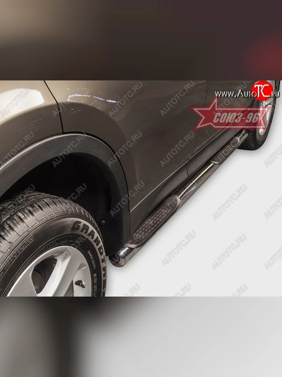 Защита порогов с проступью Souz-96 (d76)  Toyota RAV4 (2012-2015) XA40  в Самаре Самарской области