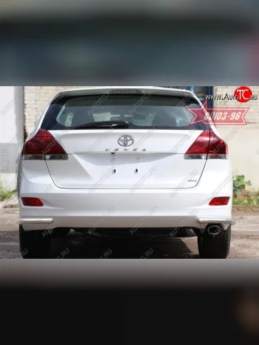 Защита заднего бампера из боковых уголков Souz-96 (d42) Toyota Venza  GV10 (2008-2012) дорестайлинг