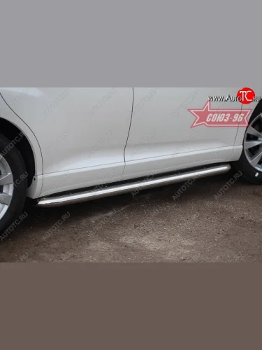 Защита порогов с листом Souz-96 (d60). Toyota Venza GV10 дорестайлинг (2008-2012)