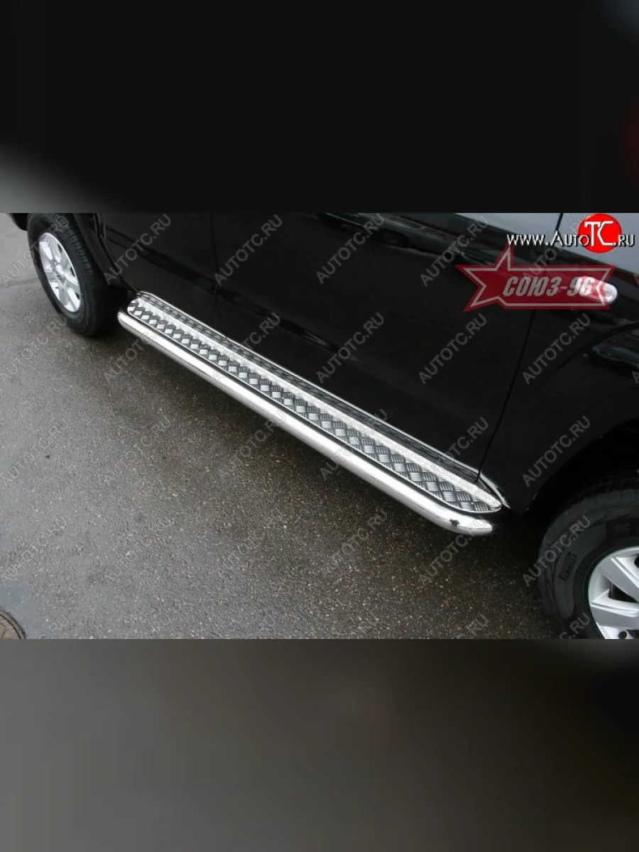 Защита порогов с листом Souz-96 (d76).  Volkswagen Amarok (2009-2016)  в Самаре Самарской области