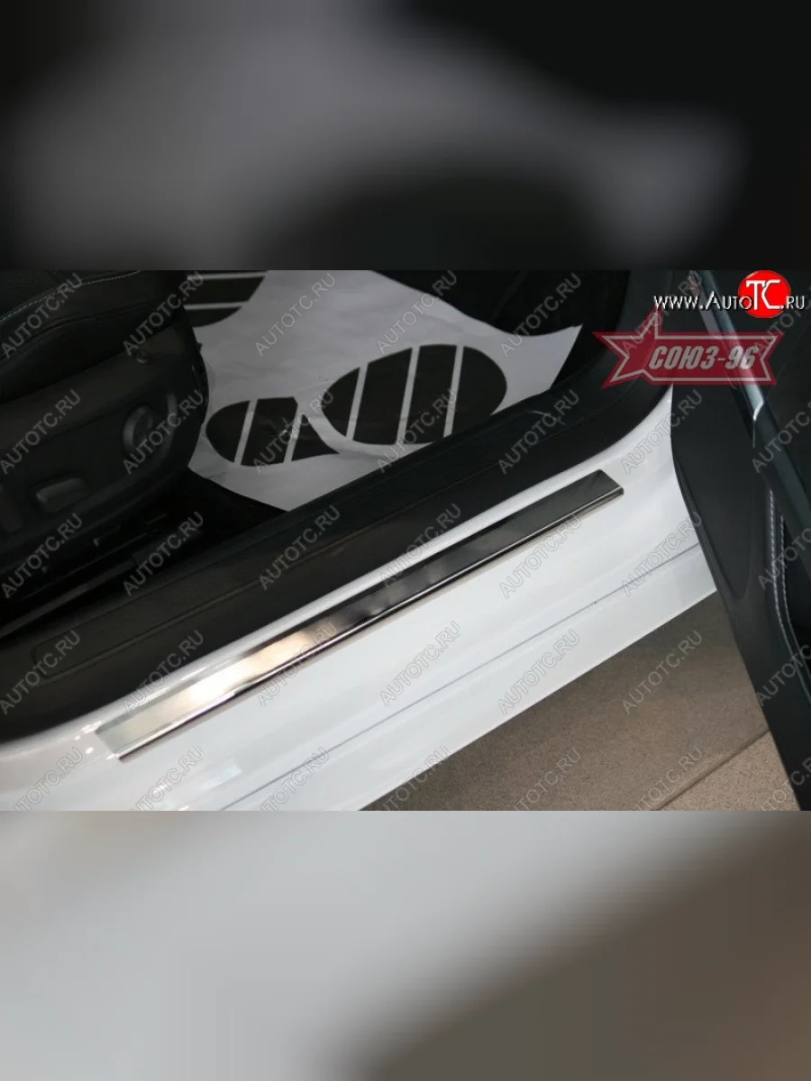 Накладки на внутренние пороги Souz-96 (без логотипа) Volkswagen Passat CC дорестайлинг (2008-2012)  в Керчи Республика Крым