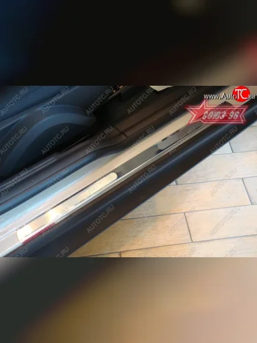 Накладки на внутренние пороги Souz-96 (без логотипа) Volvo C30  хэтчбэк 3 дв. (2006-2009)  дорестайлинг