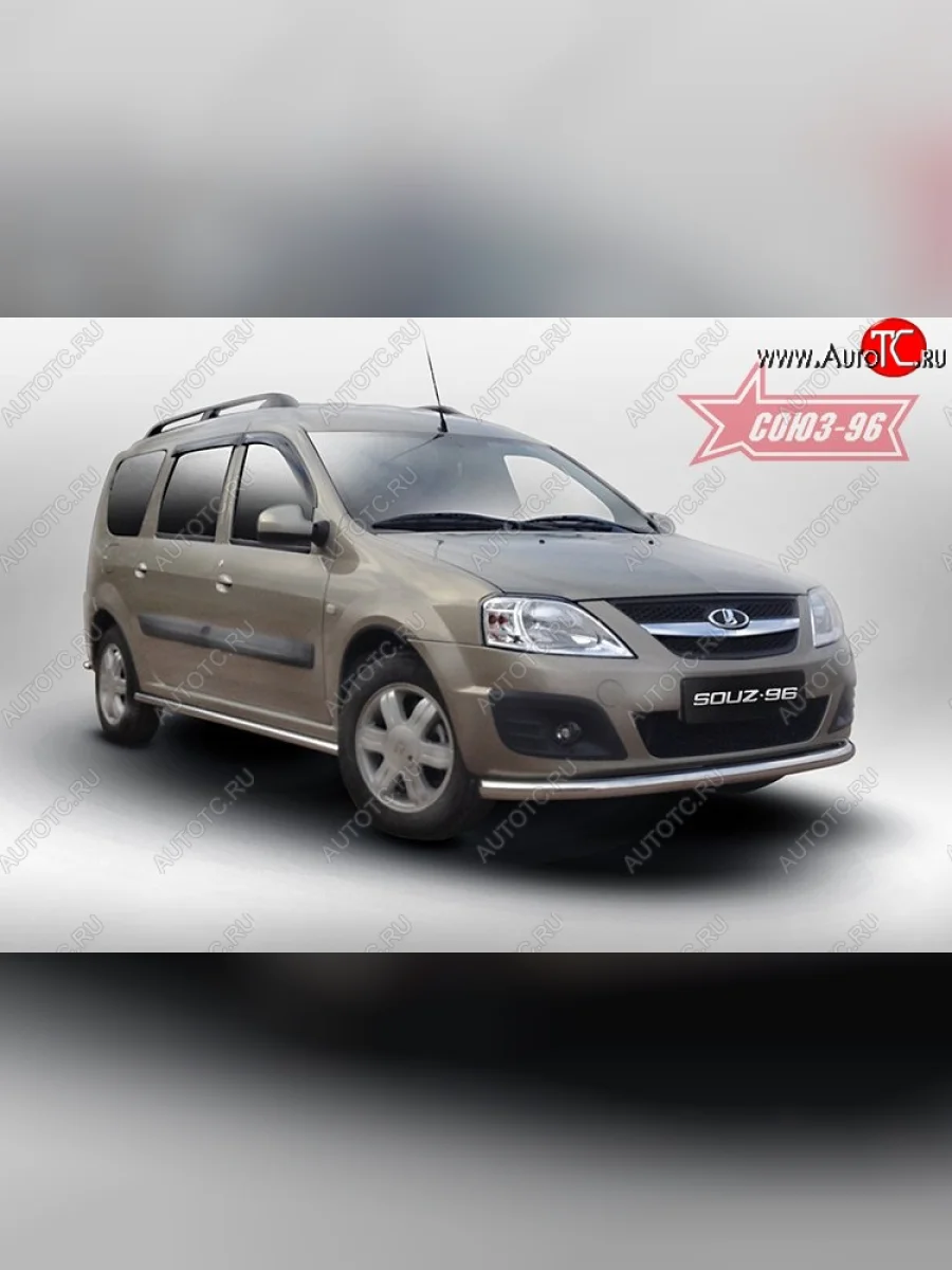 Защита переднего бампера одинарная Souz-96 (d60) Лада ВАЗ Ларгус дорестайлинг R90 (2012-2021)  в Керчи Республика Крым