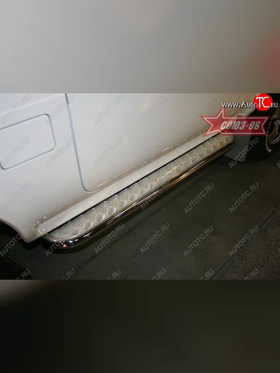 Защита порогов с листом Souz-96 (d42).  Лада ВАЗ Нива 4х4 (1977-2019) 2121  в Керчи Республика Крым