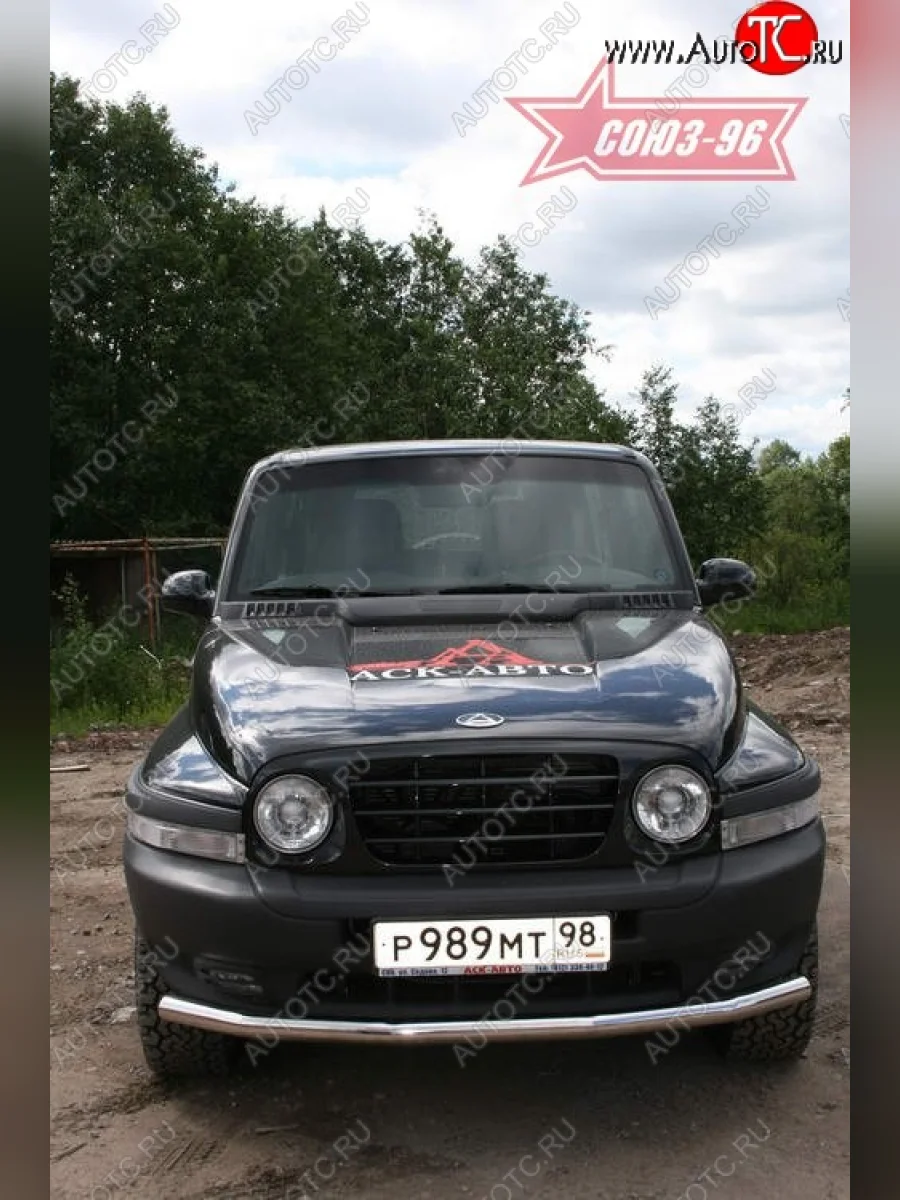 Защита переднего бампера одинарная Souz-96 (d60) ТАГАЗ Tager 3d (2008-2012)  в Керчи Республика Крым