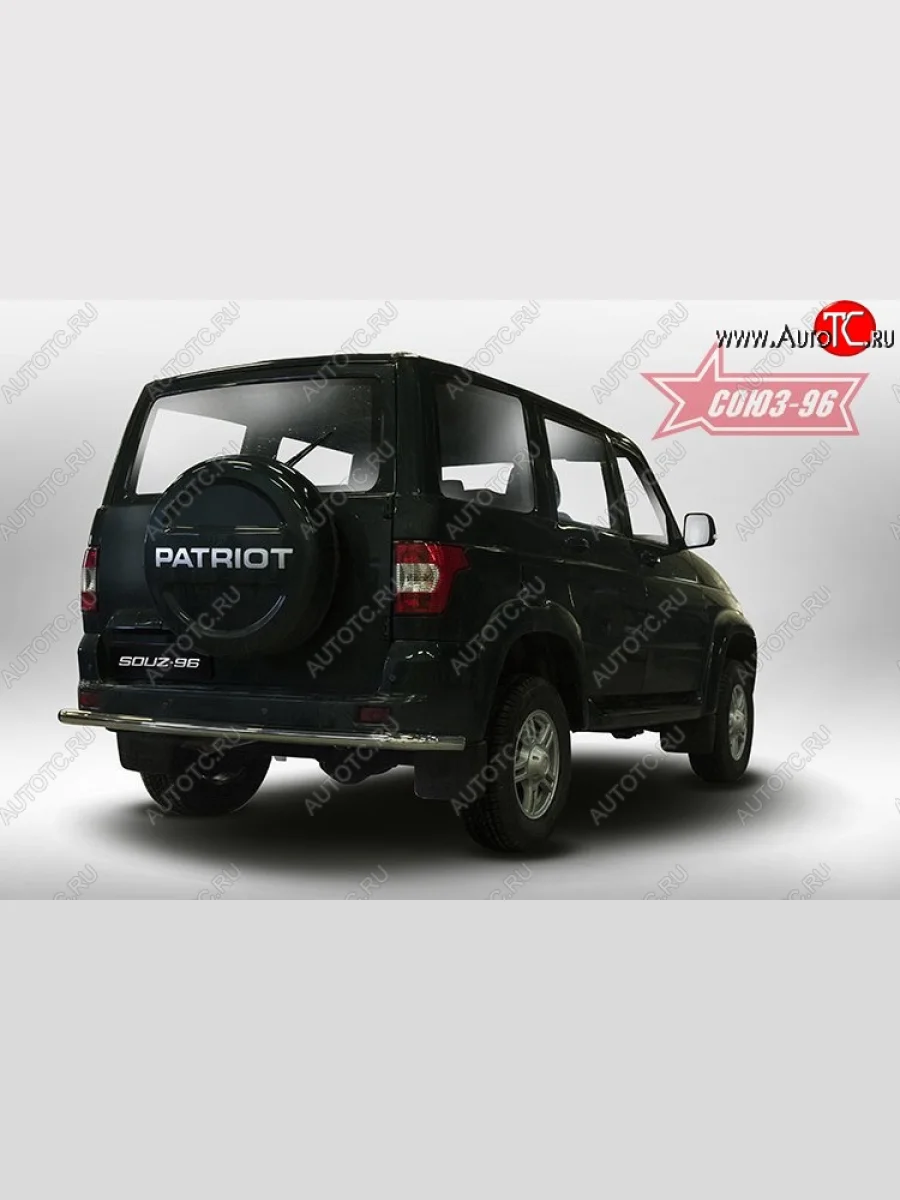 Одинарная защита заднего бампера с диаметром трубы 60мм Souz-96 Уаз Патриот 3163 5-дв. 1-ый рестайлинг (2014-2016)  в Самаре Самарской области