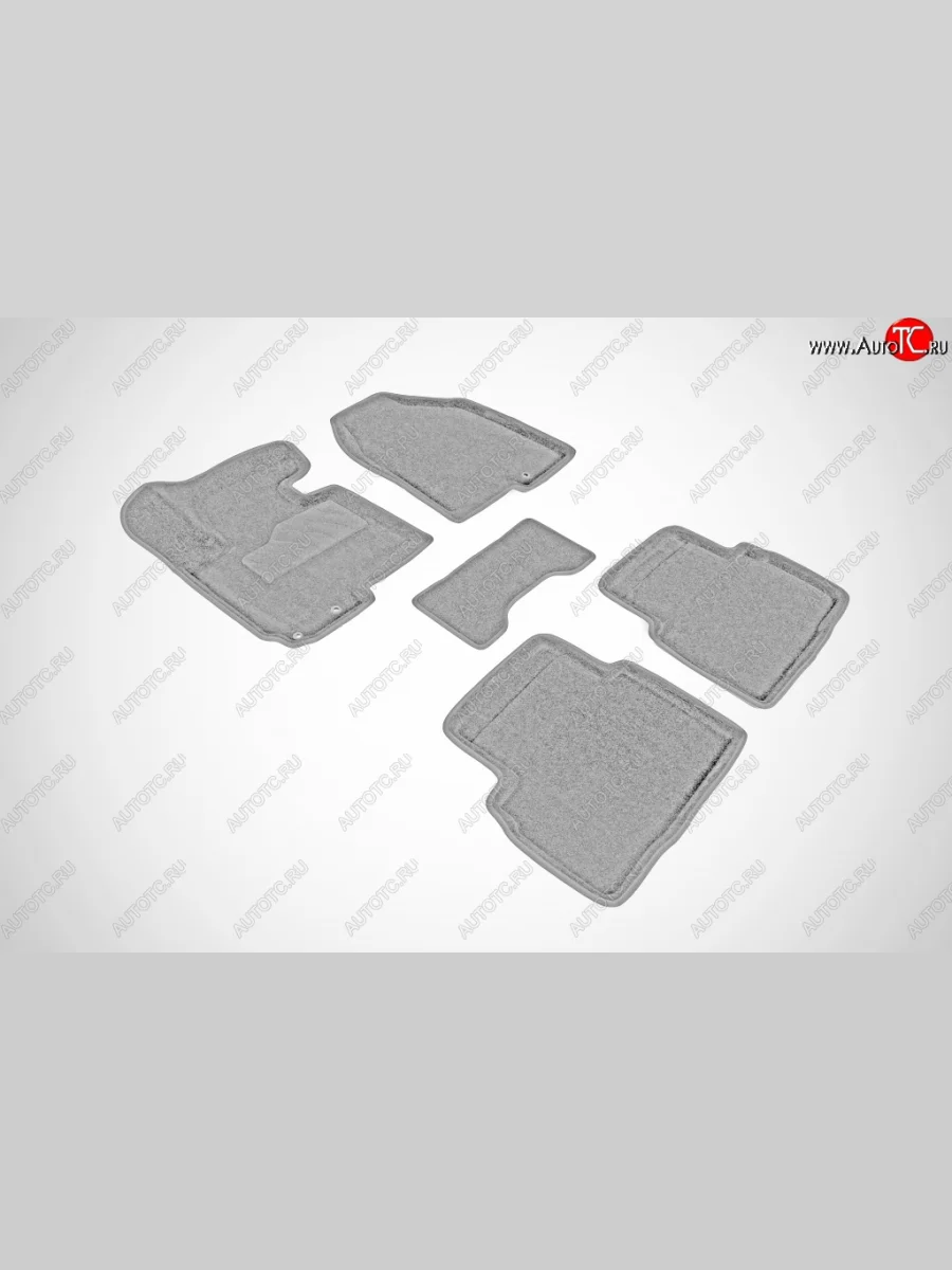 Износостойкие коврики в салон SeiNtex Premium 3D 4 шт. (ворсовые, серые) Hyundai IX35 LM дорестайлинг (2009-2013)  в Перми Пермском крае