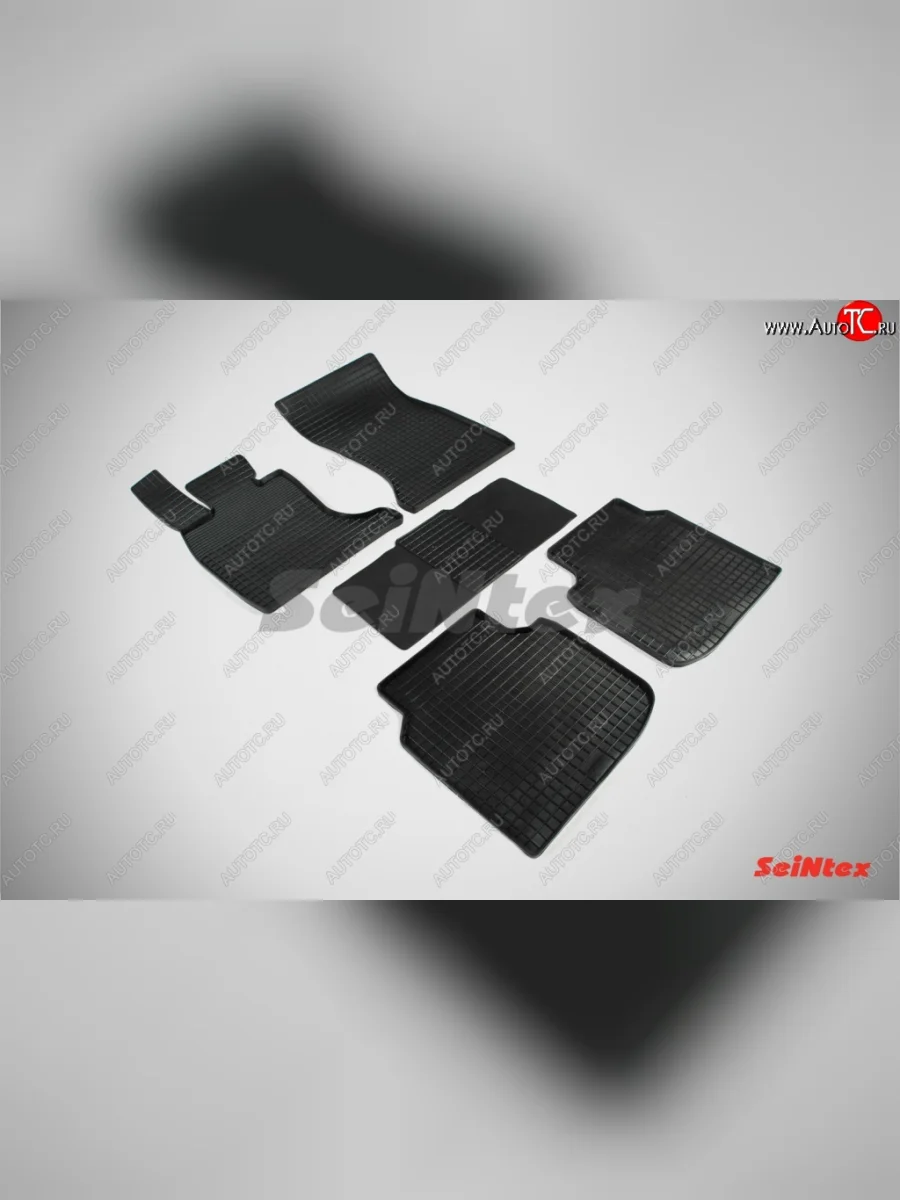 Износостойкие коврики в салон с рисунком Сетка SeiNtex Premium 4 шт. (резина) BMW 7 серия F01-F04 седан (2008-2015)  в Керчи Республика Крым