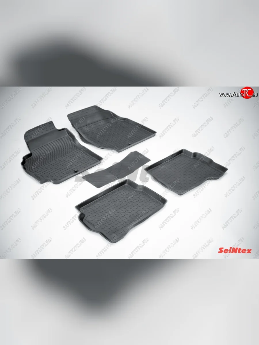 Износостойкие коврики в салон с высоким бортом SeiNtex Premium 4 шт. (резина) Nissan Almera Classic B10 седан (2006-2013)  в Перми Пермском крае