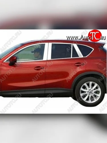 Накладки на верхнюю часть окон дверей СТ Mazda CX-5 KE рестайлинг (2015-2017)