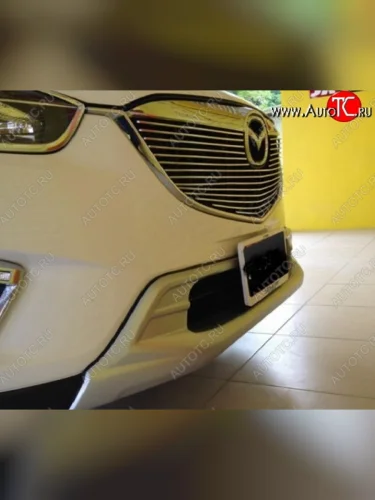 Накладка на передний бампер СТ v2 v2 v2 Mazda CX-5 KE дорестайлинг (2011-2014)