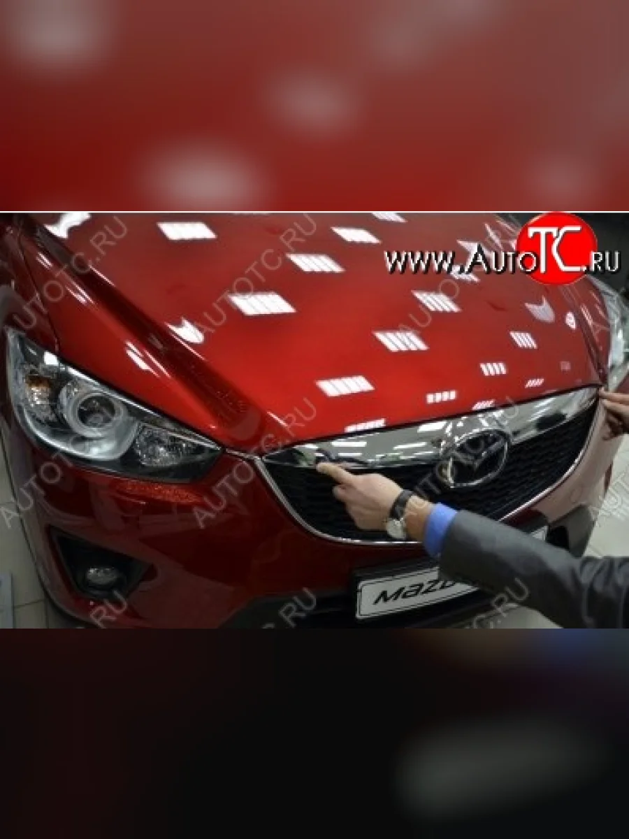Накладка на капот СТ Mazda CX-5 KE рестайлинг (2015-2017)  с доставкой в г. Керчь