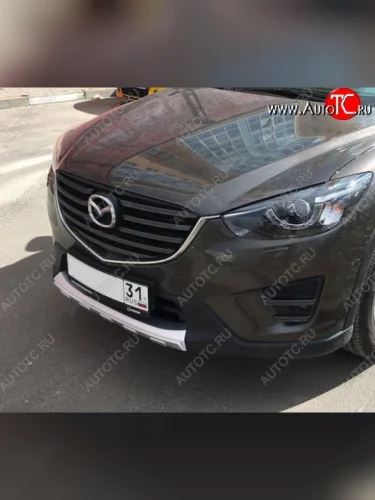 Накладка на передний бампер СТ v4 v4 Mazda CX-5 KE дорестайлинг (2011-2014)