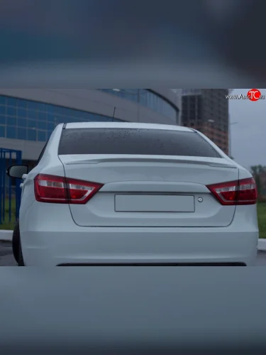 Лип спойлер Кураж Лада ВАЗ Веста 2180 седан дорестайлинг (2015-2023)