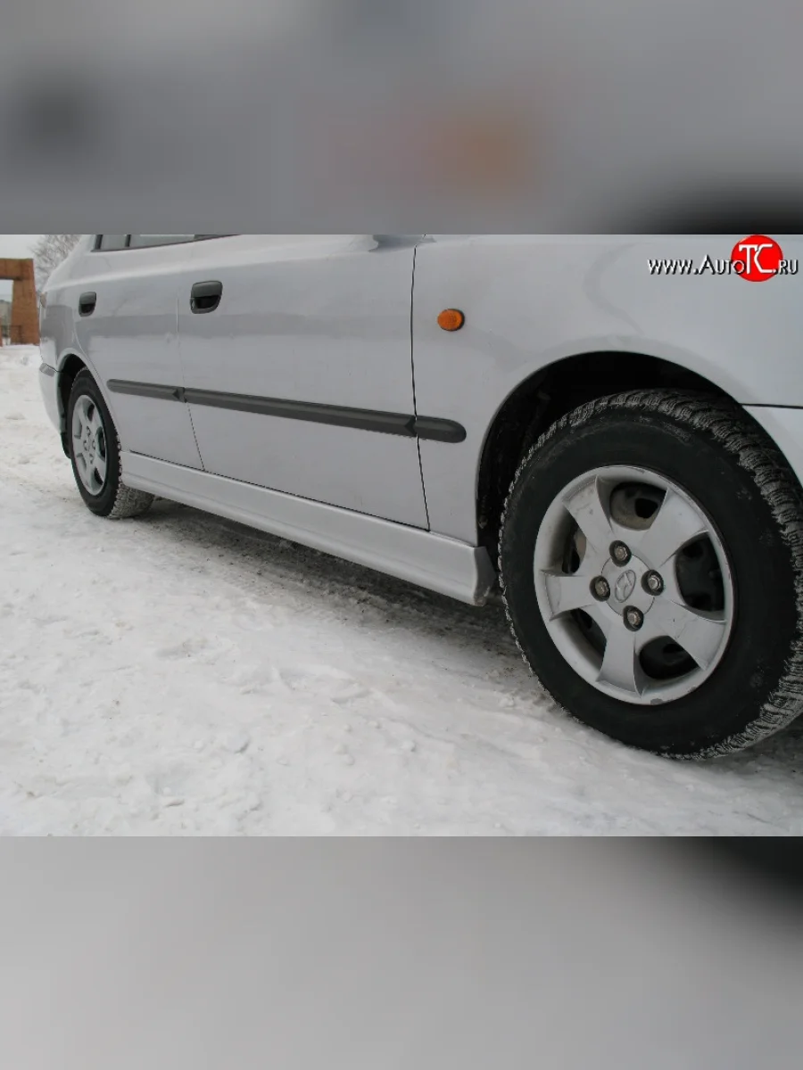 Пороги накладки Style Hyundai Accent 2 LC седан дорестайлинг (ТагАЗ) (1999-2012) (Неокрашенные)  в Перми Пермском крае