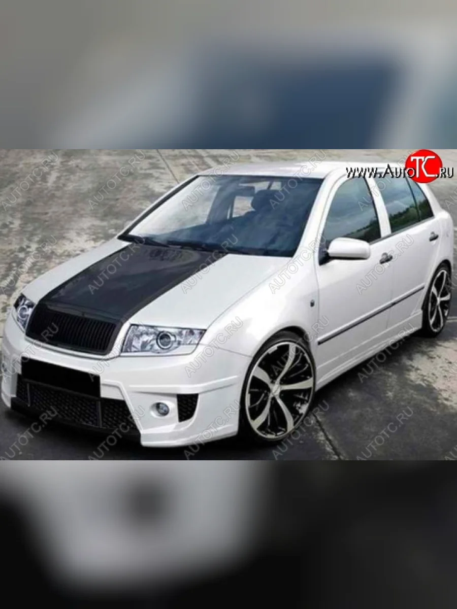 Передний бампер CT Skoda Fabia Mk1 хэтчбек рестайлинг (2004-2008) (Неокрашенный)  в Перми Пермском крае