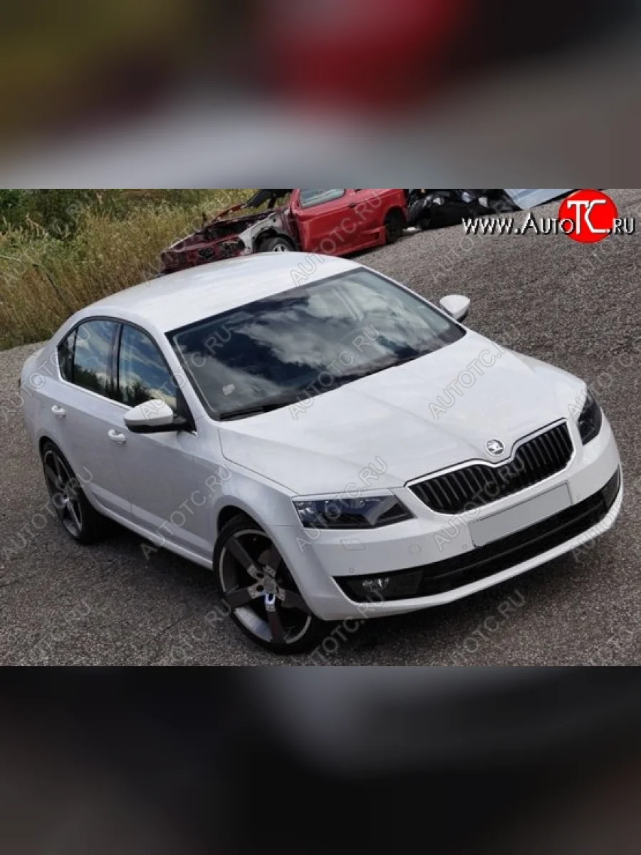Реснички на фары CT Skoda Octavia A7 дорестайлинг универсал (2012-2017) (Неокрашенные)  в Перми Пермском крае