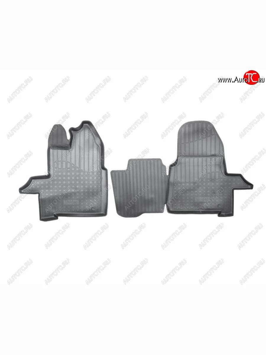 Комплект салонных ковриков (короткая база) Norplast Ford Transit цельнометаллический фургон (2014-2022) (цвет: черный)  в Самаре Самарской области