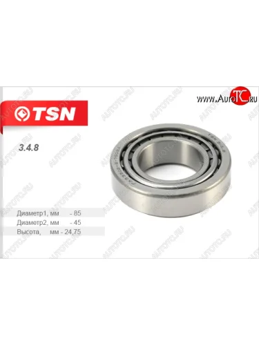 Подшипник задней ступицы (наружный) TSN ГАЗ ГАЗель 2705,Бизнес 2-ой рестайлинг цельнометаллический фургон (2010-2025)