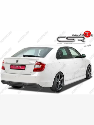 Накладка на задний бампер CSR style Skoda Rapid NH3 дорестайлинг лифтбэк (2012-2017)