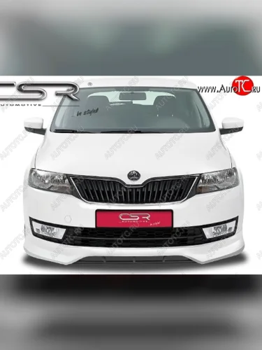 Накладка на передний бампер CSR style Skoda Rapid NH3 дорестайлинг лифтбэк (2012-2017)