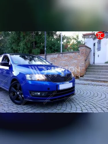 Накладка на передний бампер Splitter Skoda Rapid NH3 дорестайлинг лифтбэк (2012-2017)