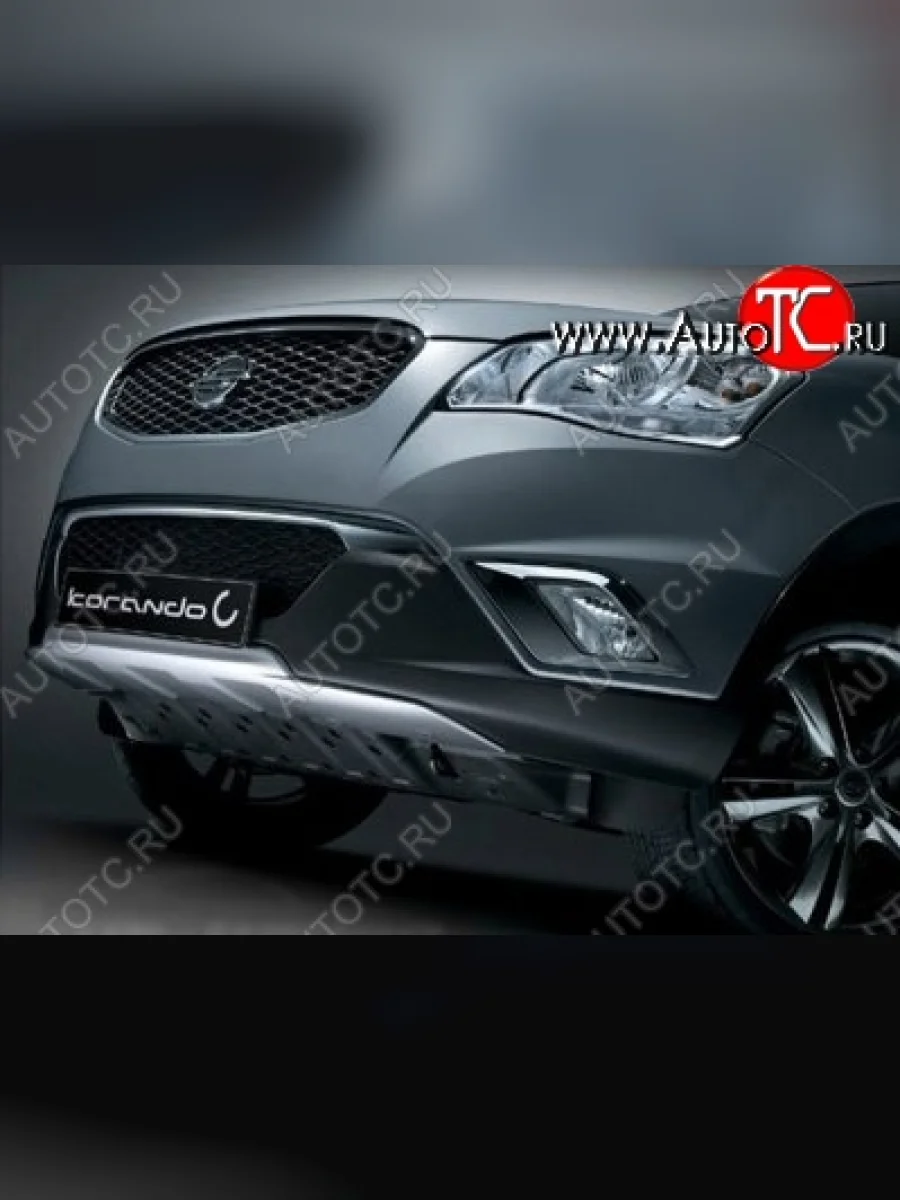 Накладка на передний бампер CT SSANGYONG Korando 3 дорестайлинг (2010-2025) (Неокрашенная)  с доставкой в г. Пермь