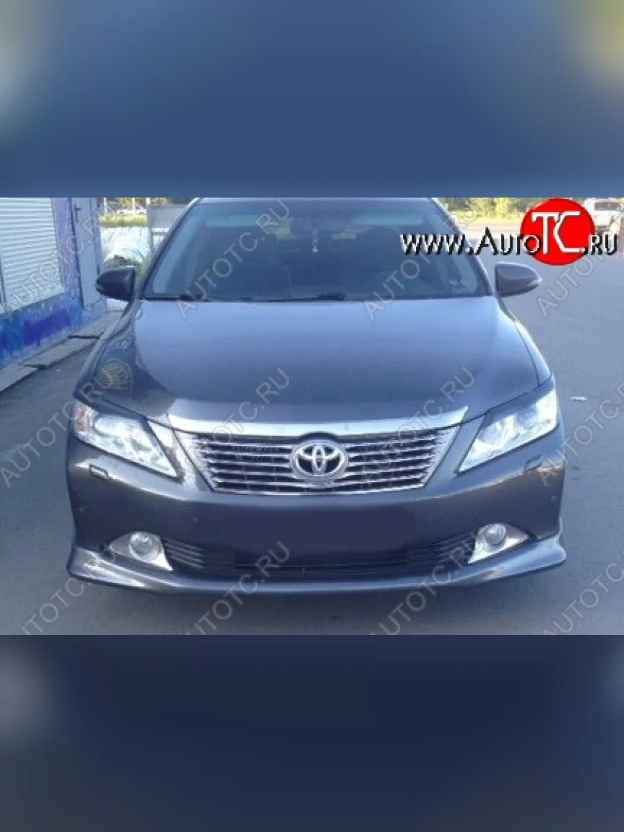 Накладка на передний бампер CT Toyota Camry XV50 дорестайлинг (2011-2014) (Неокрашенная)  в Самаре Самарской области