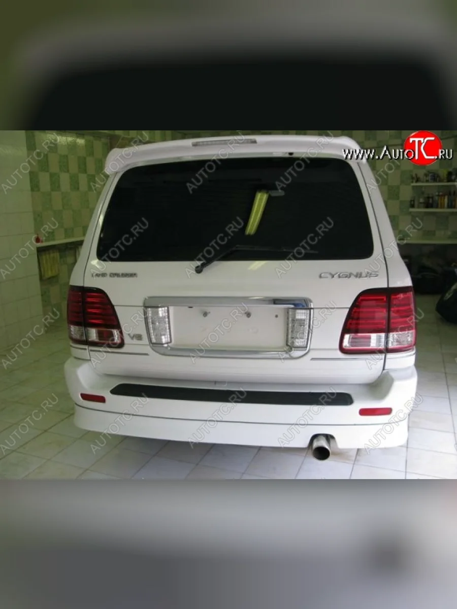 Накладка на задний бампер CT Toyota Land Cruiser 10 100 дорестайлинг (1998-2002) (Неокрашенная)  в Перми Пермском крае