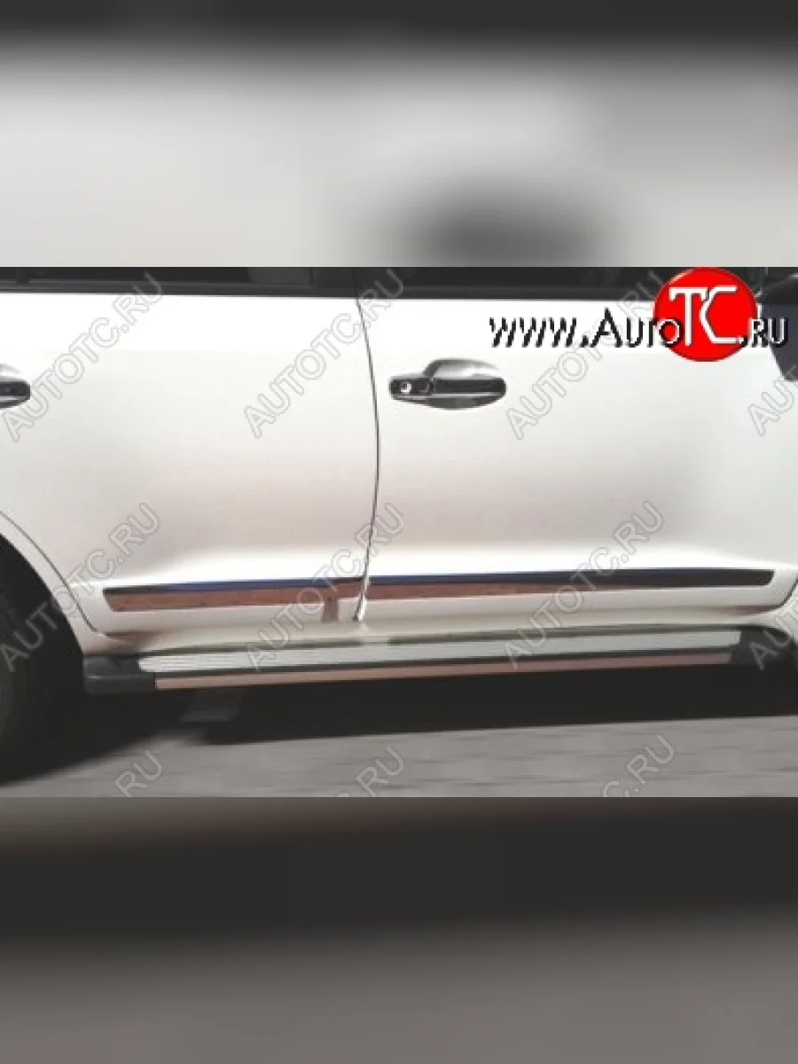 Накладки на стойки дверей СТ Toyota Land Cruiser 200 1-ый рестайлинг (2012-2015) (Неокрашенные)  в Самаре Самарской области