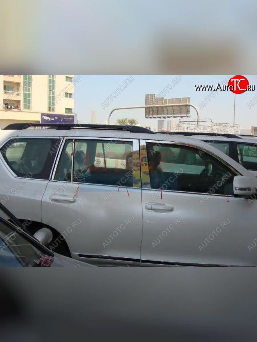 Накладки на стойки дверей СТ Toyota Land Cruiser Prado J150 дорестайлинг (2009-2013) (Неокрашенные)  в Керчи Республика Крым