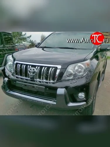 Накладка на передний бампер CT Toyota Land Cruiser Prado J150 дорестайлинг (2009-2013)