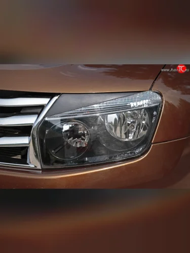 Реснички на фары RA Renault Duster  HS (2010-2021) дорестайлинг, рестайлинг
