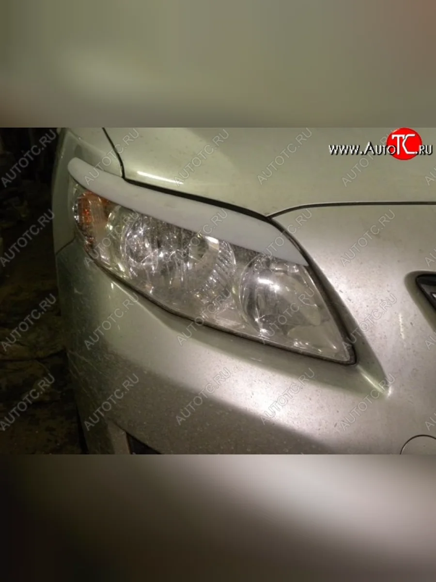 Реснички на фары CT Toyota Corolla E150 седан рестайлинг (2009-2013) (Неокрашенные)  в Перми Пермском крае