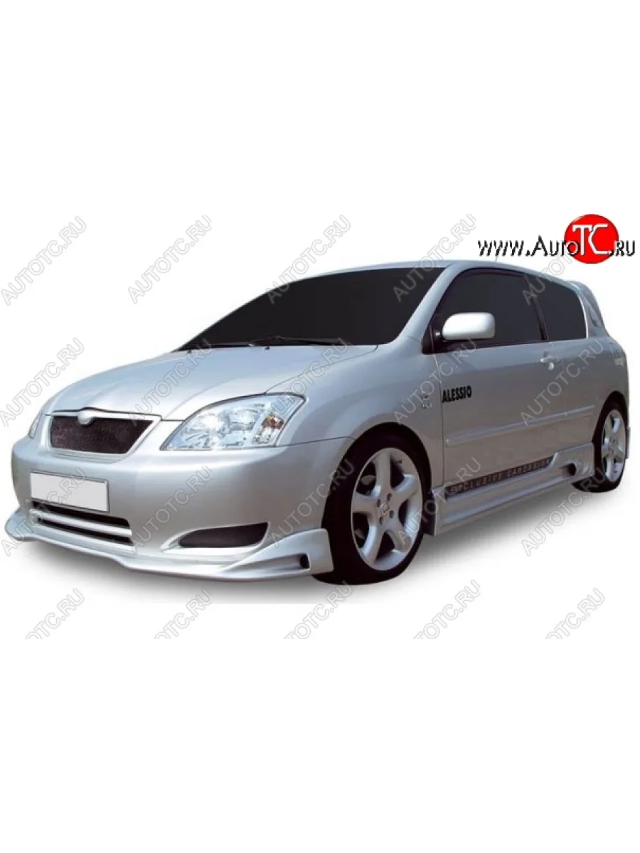 Накладка на передний бампер CT Toyota Corolla E120 универсал дорестайлинг (2000-2004) (Неокрашенная)  в Керчи Республика Крым