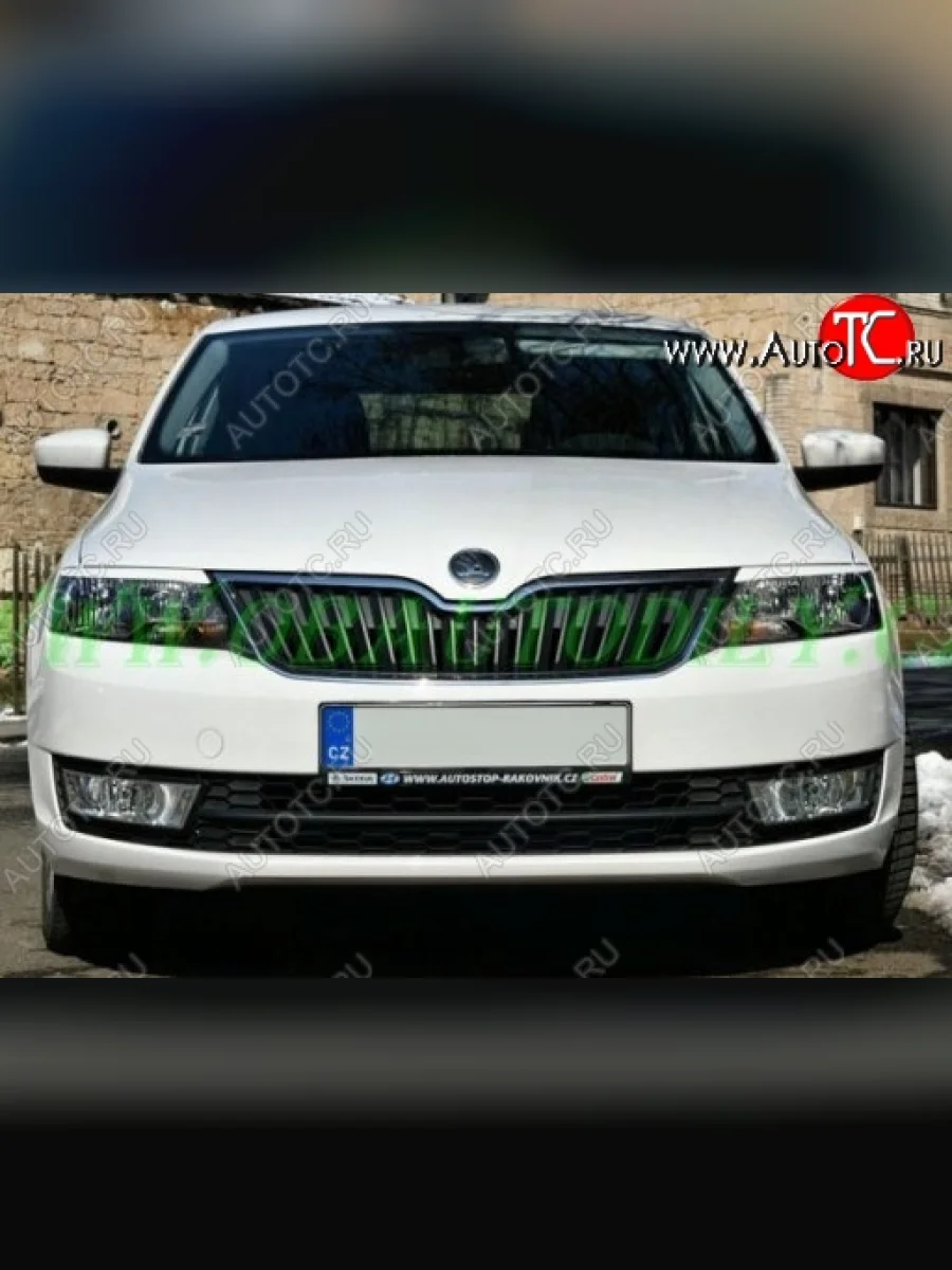 Реснички на фары CT Skoda Rapid NH1 хэтчбэк дорестайлинг (2012-2017) (Неокрашенные)  в Самаре Самарской области