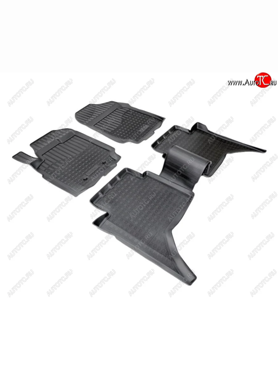 Комплект салонных ковриков Norplast Unidec Ford Ranger DoubleCab дорестайлинг (2011-2016) (Цвет: черный)  с доставкой в г. Керчь