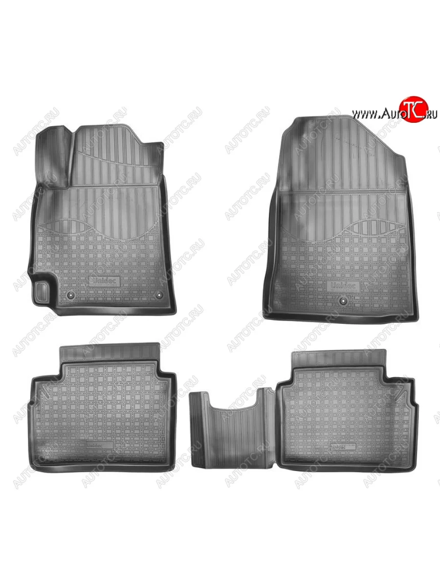 Комплект салонных ковриков Norplast Unidec  Hyundai Elantra (2016-2020) AD (Цвет: черный)  в Керчи Республика Крым